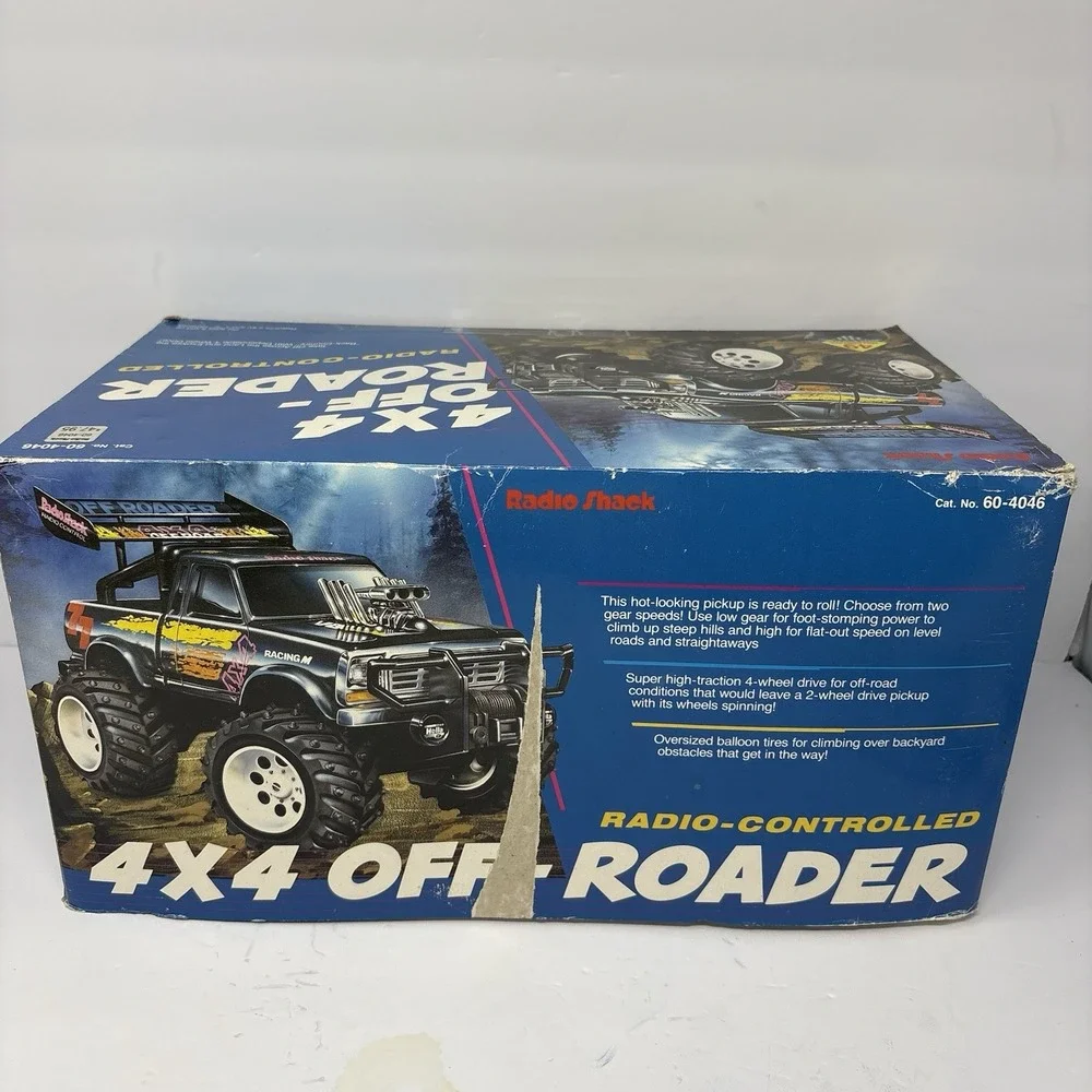 Vintage Radio Shack 4x4 Off Roader RC Truck 60-4046 Remote Tested w/ Box